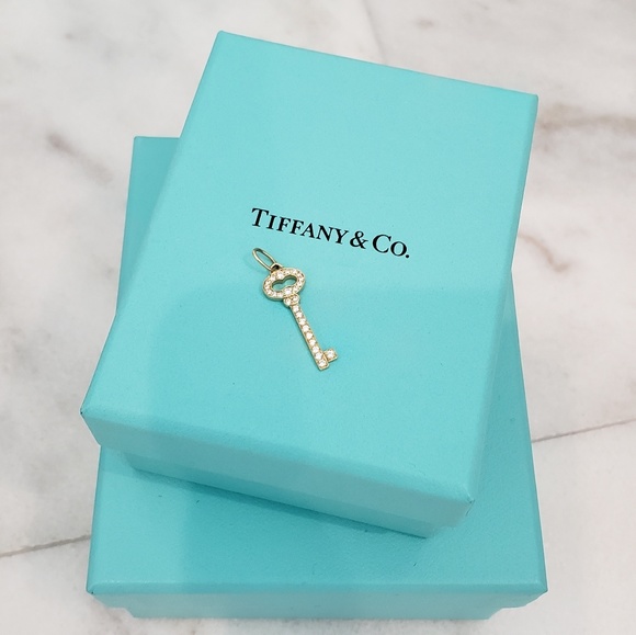 Tiffany Necklace and Key Charm - Picture 1 of 4